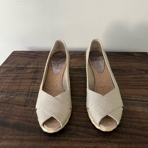 Lauren Ralph Lauren Cecilia Espadrille Wedge Size 6 Colour Natural